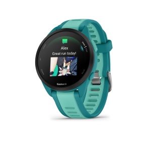 Garmin - Forerunner 165 Music ceas multisport cu GPS AMOLED - albastru turcoaz aqua - Img 2