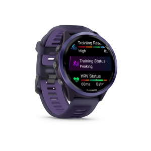 Garmin Forerunner 570 - 47mm - ceas multisport cu GPS si AMOLED - negru Indigo Aluminium with Translucent Imperial Purple | Indigo Band - Img 3