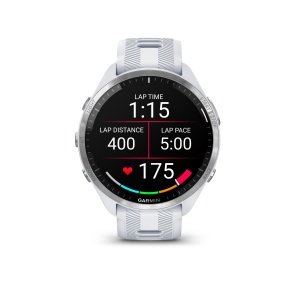 Garmin - Forerunner 965 ceas multisport cu GPS AMOLED - Ramă din titan cu carcasă Whitestone şi curea din silicon Whitestone/gri pudră - Img 5