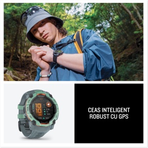 Garmin - Instinct 3 - 45 mm AMOLED - Black with Bolt Blue | Black Band - Img 80