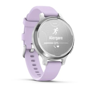 Garmin - Lily 2 Active - Argintiu, curea de silicon Purple Jasmina - Img 3