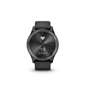 Garmin - vivomove Trend - Ramă Neagra din oţel inoxidabil - carcasa neagra - bratara silicon neagra - Img 3