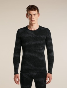 Icebreaker - bluza de corp - 260 Vertex LS Crewe - Black I Obsidian - L