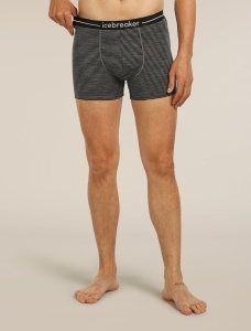 Icebreaker - boxeri - Anatomica Boxers - Gritstone Hthr/Black/S - L