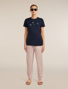 Icebreaker - tricou - 150 Tech Lite SS Tee Bird Transit W - Midnight Navy - L - Img 4