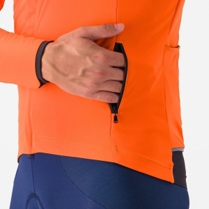 Jachetă ciclism Castelli Alpha 150 - portocaliu/gri | izolație extremă -2°C - Img 5