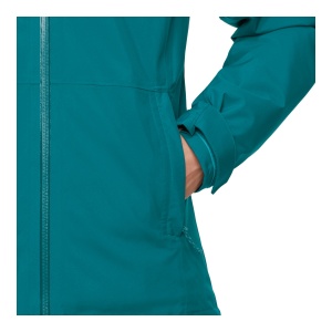 Jacheta Femei Mammut Linard Hs Thermo Hooded Deep Teal - Img 4