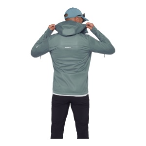 Jacheta Softshell Barbati Mammut Ultimate VIII SO Hooded Strata-Black - Img 3