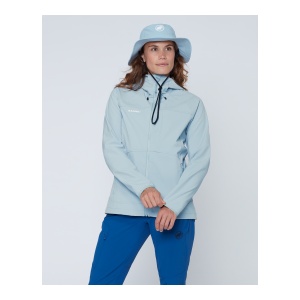Jacheta Softshell Femei Mammut Ultimate Comfort So Hooded Nebla - Img 2