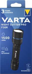 Lanterna Varta Night Cutter PRO F30R, aluminiu, 1500 lumeni