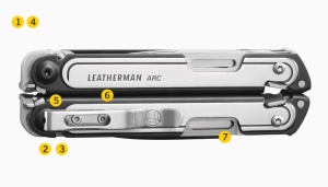 Leatherman - multi-tool 20 functii ARC 833076 Stainless Steel - argintiu gri inchis - Img 4
