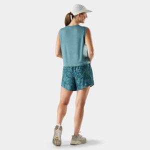 Maieu sport Smartwool Active Ultralite Crop Tank - turcoaz Dusty Teal - Merino + TENCEL™ - Img 2