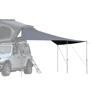 Marchiză universală 295 x 528 x 190 cm negru cu stâlpi telescopice Wild Land - Img 2