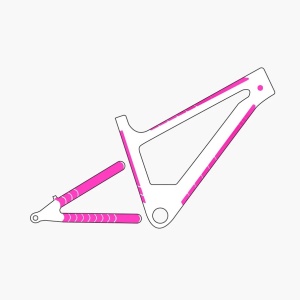 Muc-Off - set stickere protectie cadru bicicleta Frame Protection Kit E-MTB - Camuflaj - Img 4