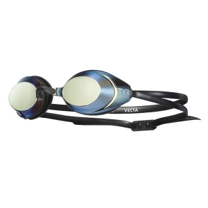 Ochelari înot TYR Vecta Racing - auriu/negru | lentile oglindă