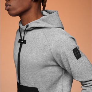 On Cloud - hanorac sport pentru barbati On new Hoodie - gri deschis negru - Img 18