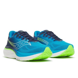 Pantofi alergare Saucony Ride 19 - albastru Cobalt | Slime | PWRRUN+ - Img 2