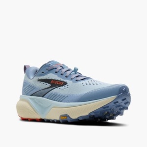 Pantofi alergare trail Brooks Cascadia 20 damă - albastru pastel cu corai - Img 3
