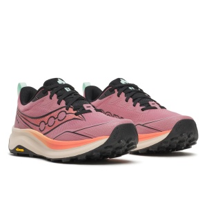 Pantofi alergare trail Saucony Peregrine 16 W - mov/somon | grip Vibram - Img 2
