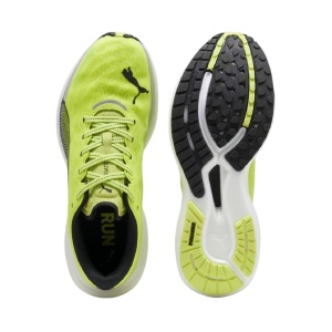 Puma - pantofi alergare pentru barbati Deviate Nitro 2 - verde fluo Lime Pow negru alb - Img 2