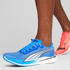Puma - pantofi alergare pentru barbati Deviate Nitro Elite 2 - roz portocaliu orhidee albastru ultra alb - Img 7