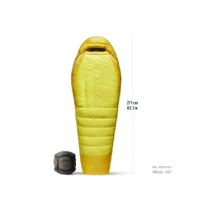 SAC DE DORMIT ALPINE -29C DOWN SLEEPING BAG LONG BLAZING YELLOW - Img 2