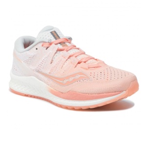 Saucony - pantofi alergare pentru femei Freedom Iso 2 - alb portocaliu deschis piersica - Img 8