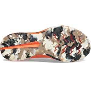 Saucony - pantofi alergare pentru femei Peregrine 13 - gri deschis ceata portocaliu Zenith - Img 4