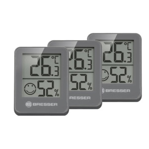 Set 3 statii meteo Bresser Hygro 7000010QT5000, gri