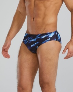 Slip înot bărbați TYR Triadic Durafast Elite Brief - albastru | rezistent clor 300h+ - Img 3