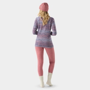 Smartwool - bluza de corp - Classic Thermal Merino Base Layer Crew Boxed W - Nightfall Linear Peaks - L - Img 2