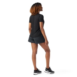 Smartwool - tricou merino - Active Ultralite V-Neck Short Sleeve W - Negru - Img 2
