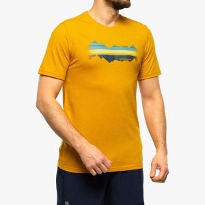 Smartwool - tricou sport unisex maneca scurta Mountain Horizon Graphic Short Sleeve Tee - galben intens miere - Img 4