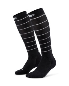 Șosete compresie alergare CEP Pro Run Reflective 2.0 - negru | vizibilitate - Img 3