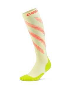 Șosete compresie CEP Core Run Edt. Elliptic - lime/neon coral | suport la alergare