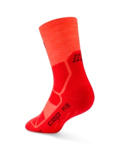 Șosete compresie hiking CEP Hiking Mid Cushion W - neon coral | roșu - Img 3