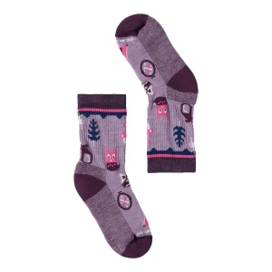 Sosete Drumetie Copii Smartwool Hike Critter Cache Crew Purple Dawn