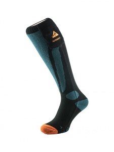 Sosete unisex incalzite Alpenheat, lana merinos, telecomanda, autonomie incalzire 4-8 ore, negru/verde - Img 2