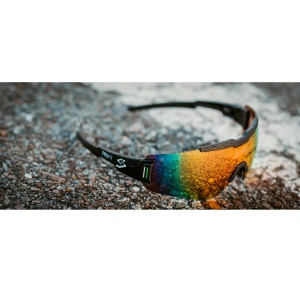 Spiuk - ochelari soare sport Profit, 2 lentile de schimb transparent si verde oglinda - rama galben fluo - Img 5