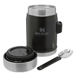 Stanley - termos pentru mancare, furculita inclusa Classic Legendary Food Jar + Spork - negru mat piatra - 400 ml - Img 4
