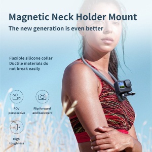 Suport magnetic de gât Telesin pentru camere de acțiune - Img 6