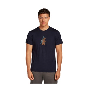 Tricou Barbati Icebreaker Merino 150 Tech Lite Tee Bear Tour Navy