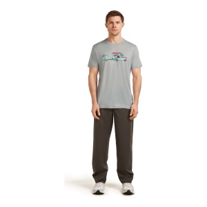 Tricou Barbati Icebreaker Merino 150 Tech Lite Transportage Grey - Img 3