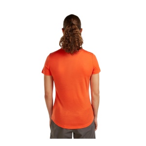 Tricou Femei Icebreaker Merino Blend 125 Cool-Lite™ Sphere Across The Peaks Rosu - Img 2