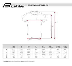 Tricou maneca scurta Force MTB Angle, albastru/fluo, 4XL - Img 4