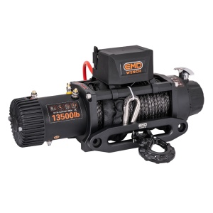 Troliu electric auto EMD Winch 13500lbs (6123kg), 12V, cablu sintetic, 25m, raport 150:1 - Img 2