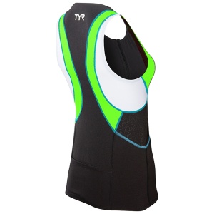 TYR Competitor Singlet Top triatlon femei negru-verde - Img 2