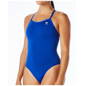 TYR - costum baie intreg pentru femei Durafast one Diamondfit - albastru royal - Img 1