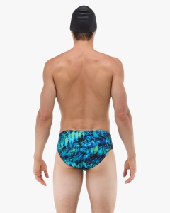 TYR - costum inot barbati tip slip - Durafast Lite Brief Seismo - Blue | Green - 26 (XS) - Img 2