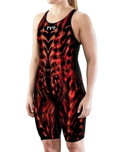 TYR - costum tehnic inot femei - Venzo Open Back - rosu